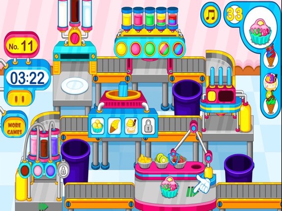 Cooking colorful ice cream screenshot