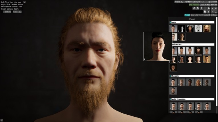 HAELE 3D - Portrait Studio Lite - Drawing References screenshot