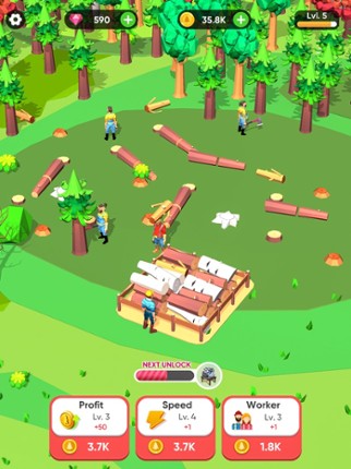 Idle Lumber Mill - Wood Game screenshot