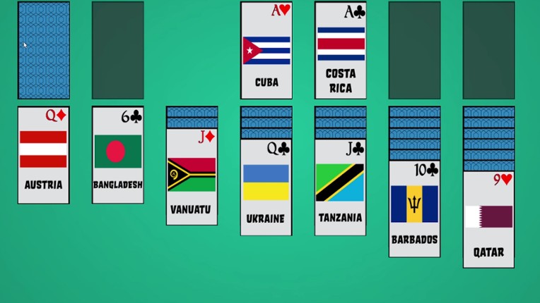 Solitaire: Learn the Flags! screenshot