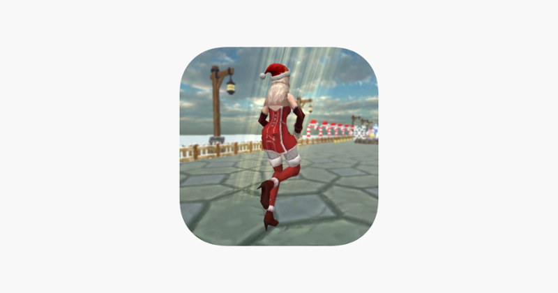 Christmas Santa Girl Run Image