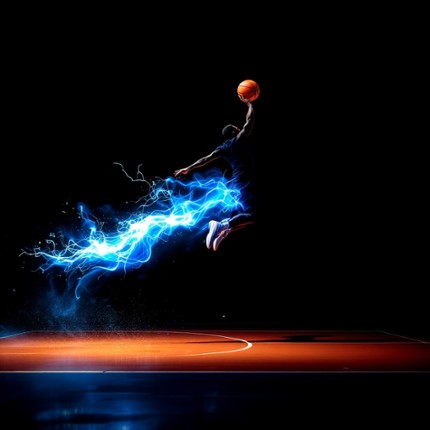 Half-court basketball coach Image