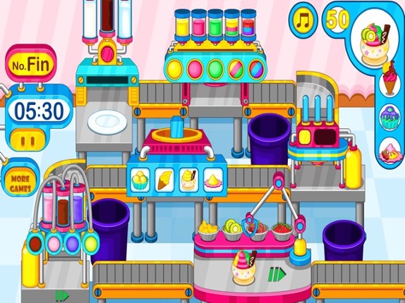 Cooking colorful ice cream screenshot