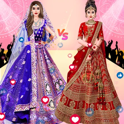 Indian Wedding Bridal Dress up Image