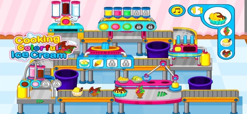 Cooking colorful ice cream screenshot