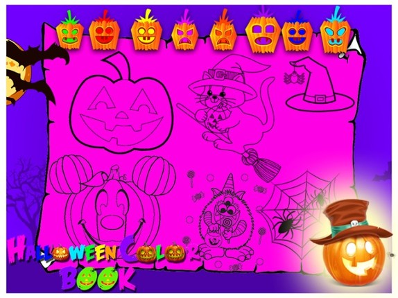 Halloween Coloring Pages Game screenshot