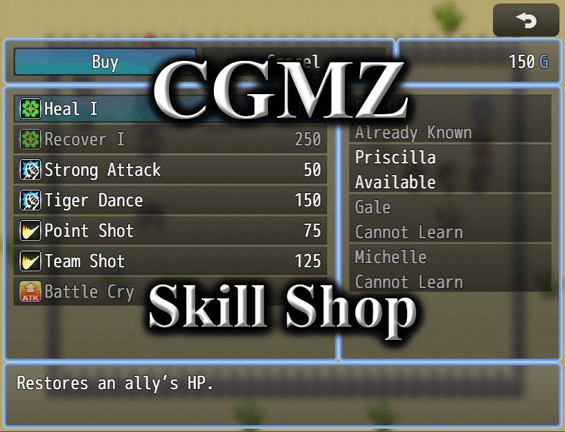Games like [CGMZ] Skill Shop for RPG Maker MZ