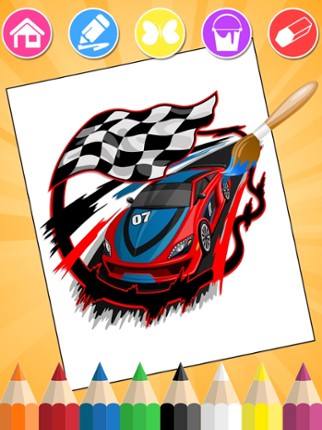 Cars Coloring Pages & Race screenshot
