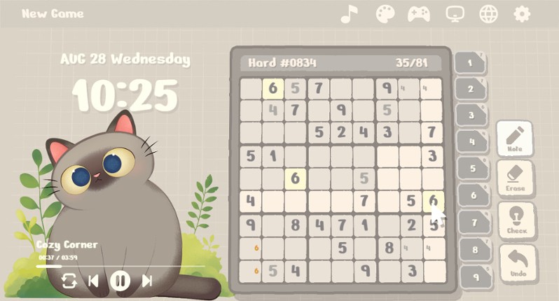 Cozy Sudoku screenshot