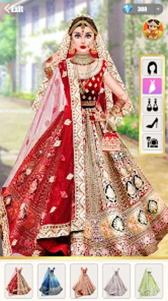 Indian Wedding Bridal Dress up Image