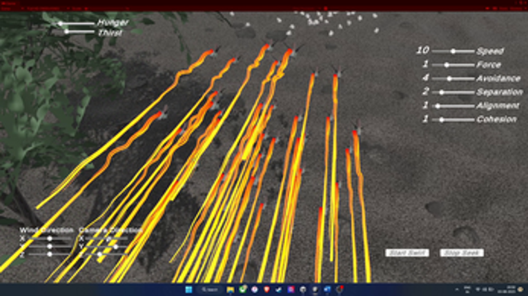 SkyVibe: Bird Flocking Simulation screenshot