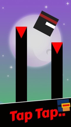 Mr Cube Ninja Dashed Jumps - Jumping on Pillar Games screenshot