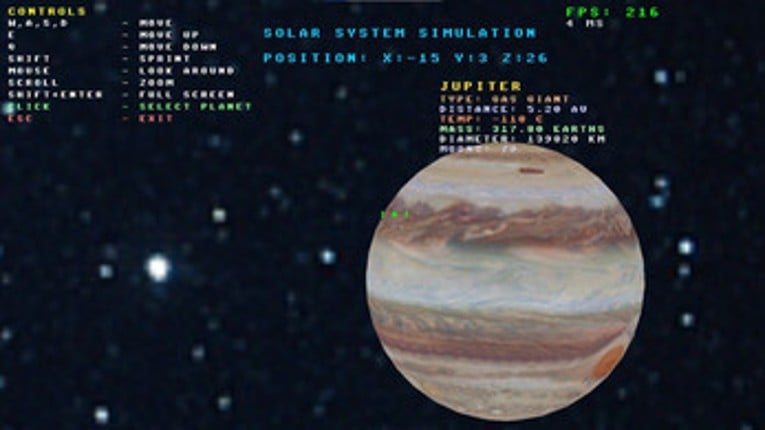 Solar System Simulation Image