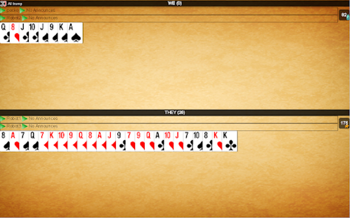 Belot online (Bridge-Belote) screenshot