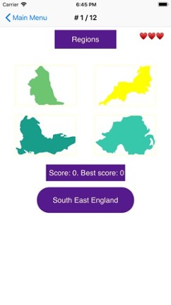 Regions of the United Kingdom screenshot