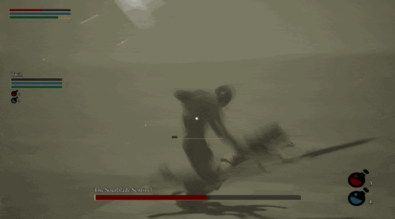 The Sourblade Sentinel - Souls Like Boss Fight Image