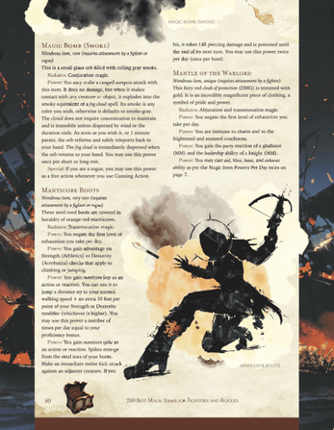 250 Best Magic Items for Fighters and Rogues Image