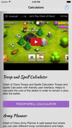 Calculators for Clash Of Clans - Video Guide, Strategies, Tactics and Tricks with Calculators screenshot