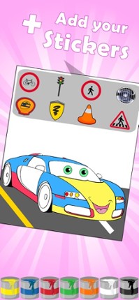 Cars Coloring Pages & Race screenshot