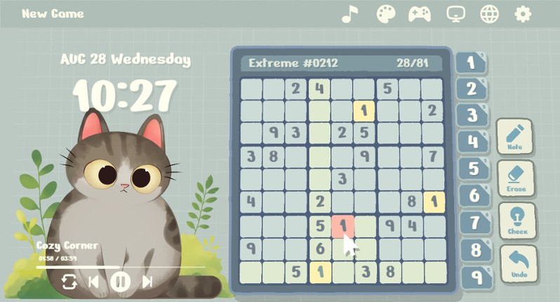 Cozy Sudoku screenshot