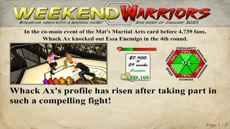 Weekend Warriors MMA screenshot