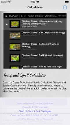 Calculators for Clash Of Clans - Video Guide, Strategies, Tactics and Tricks with Calculators screenshot