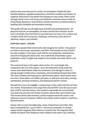 Fun Facts About Earth - Article screenshot