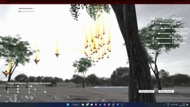 SkyVibe: Bird Flocking Simulation screenshot