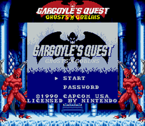 Gargoyle’s Quest (レッドアリーマー 魔界村外伝) SGB Enhanced (Super Game Boy) screenshot