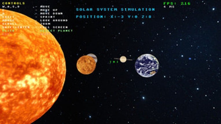 Solar System Simulation Image