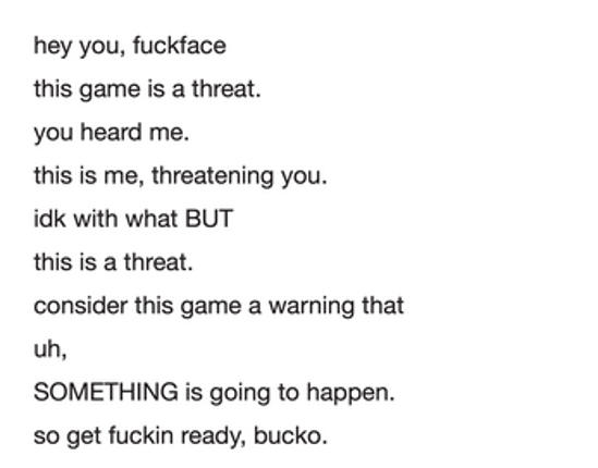 This Game is a Threat Image