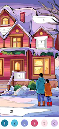 Christmas Color by Number Game screenshot