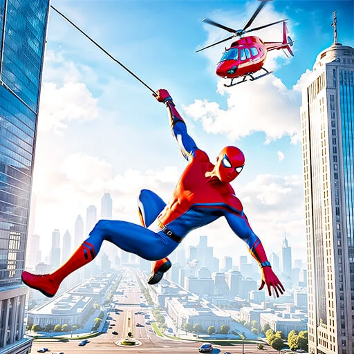 Games like Spider Rope Hero Rescue City