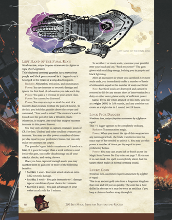 250 Best Magic Items for Fighters and Rogues screenshot
