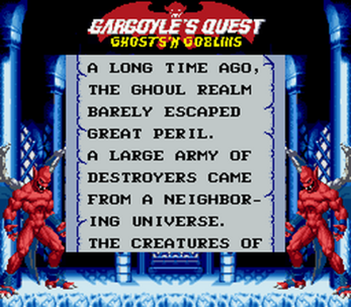 Gargoyle’s Quest (レッドアリーマー 魔界村外伝) SGB Enhanced (Super Game Boy) screenshot