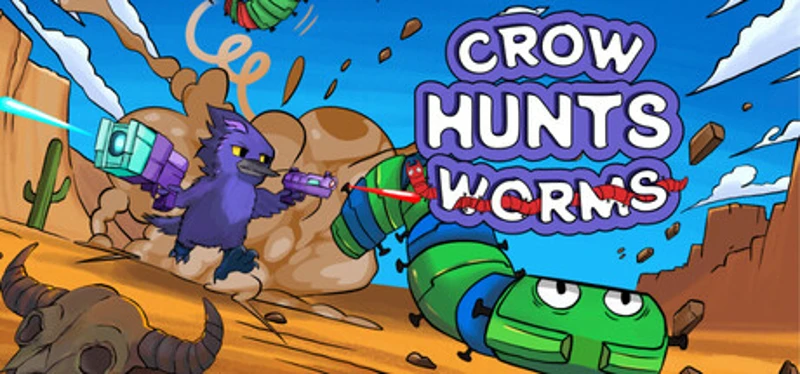 Crow Hunts Worms Image