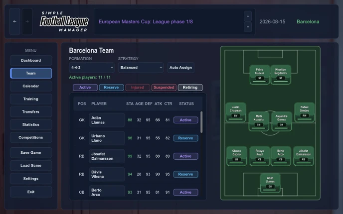 Simple Football League Manager Image