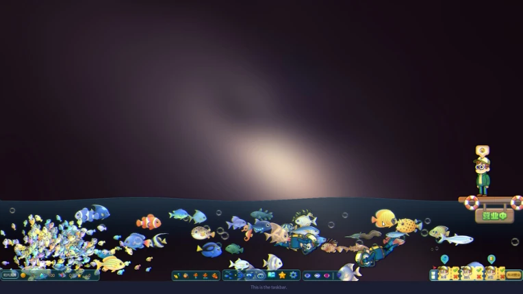 Golden Bay: Desktop Aquarium Image