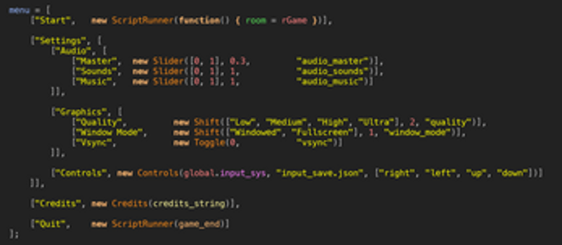 Menu and Input System for GameMaker screenshot