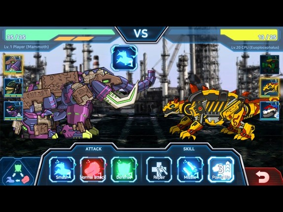 Dino Robot Battle Field screenshot