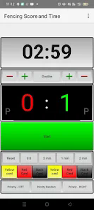 Fencing score and time Image