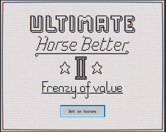 Ultimate Horse Better II: Frenzy of Value Game Cover