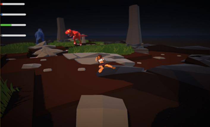 Looting breakfast from a T-rex screenshot