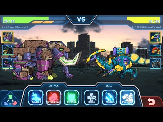 Dino Robot Battle Field screenshot