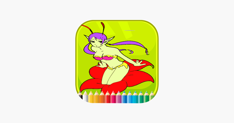 Fantasy Elf Girl Coloring Book - for Kid Image