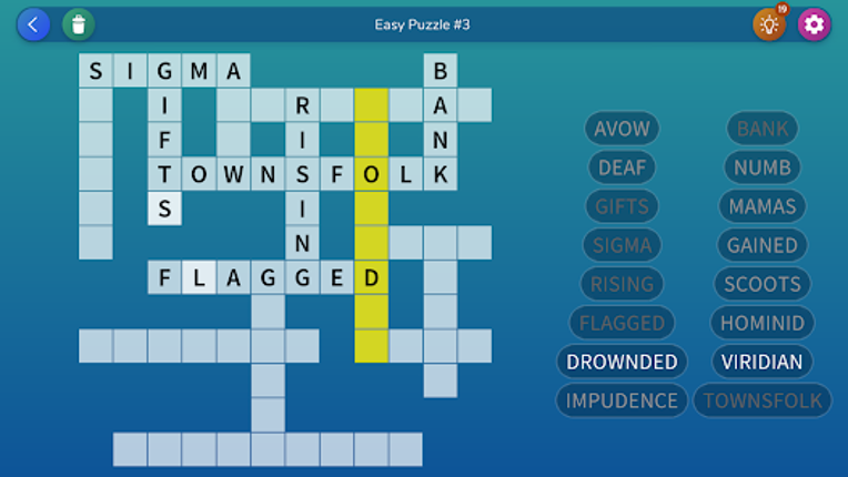 Fill-in Crosswords Unlimited screenshot