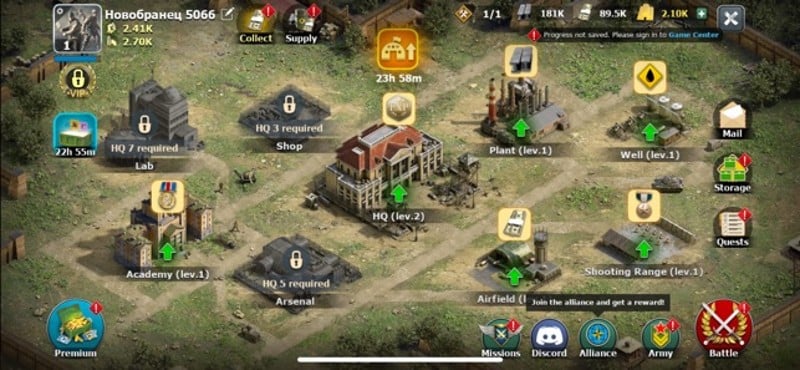 Heroes of War: Idle army game screenshot