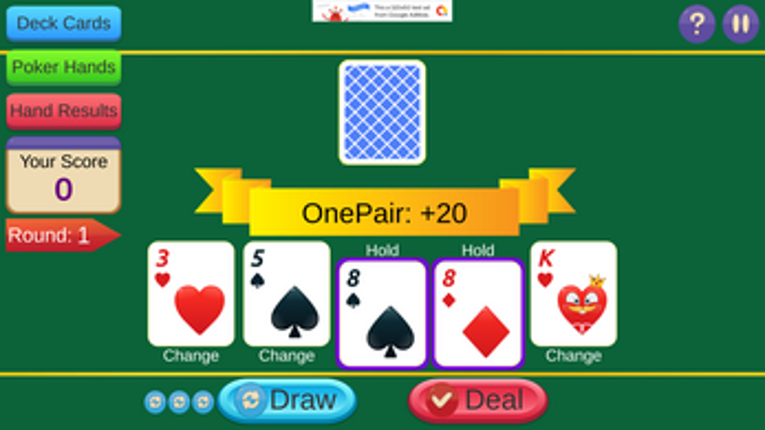 One Deck Poker screenshot