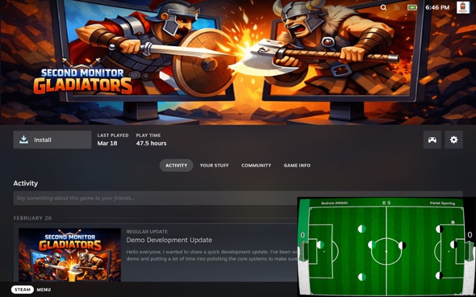 Second Monitor Football Image