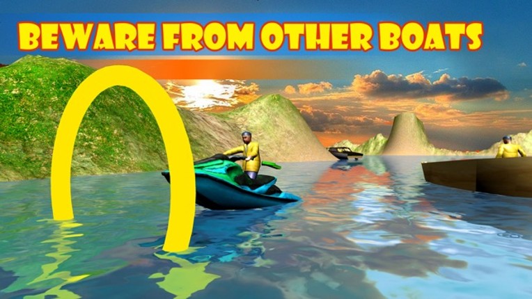 3D Jet Ski Drive Sim Rings Water Play screenshot